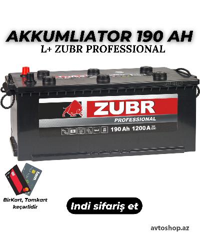 AKKUMLIATOR 190 AH (rəsmi zəmanətlə)-zubr -- --